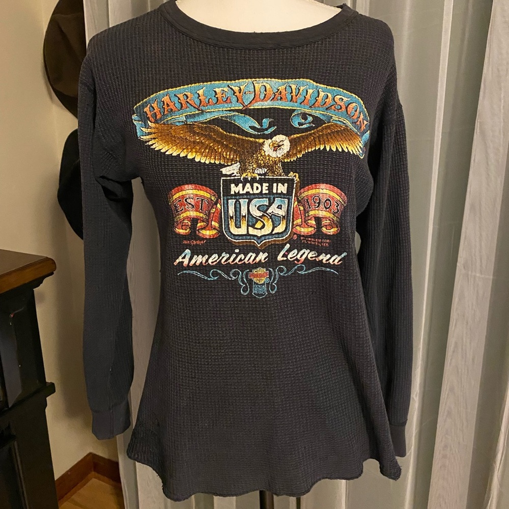 Vintage Harley Davidson thermal long sleeve